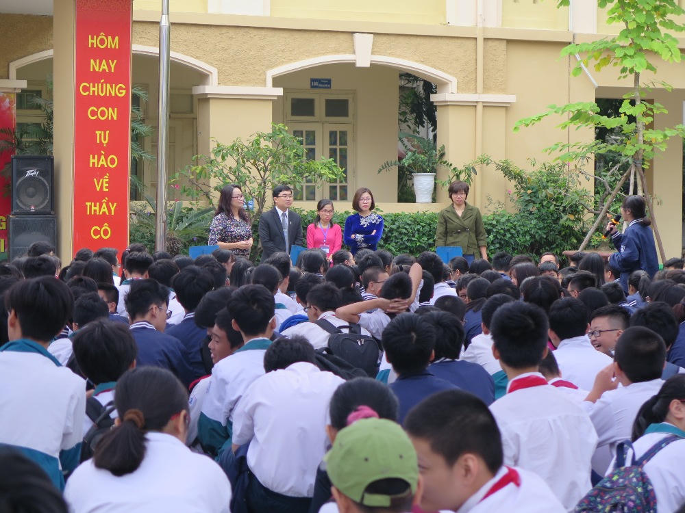 Phổ biến pháp luật cho học sinh Trường THCS Bế Văn Đàn