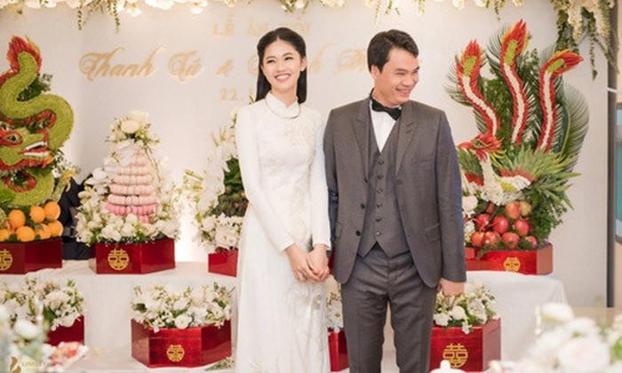 Á hậu Thanh Tú sẽ mặc váy cưới đính 10.000 viên pha lê, ngọc trai