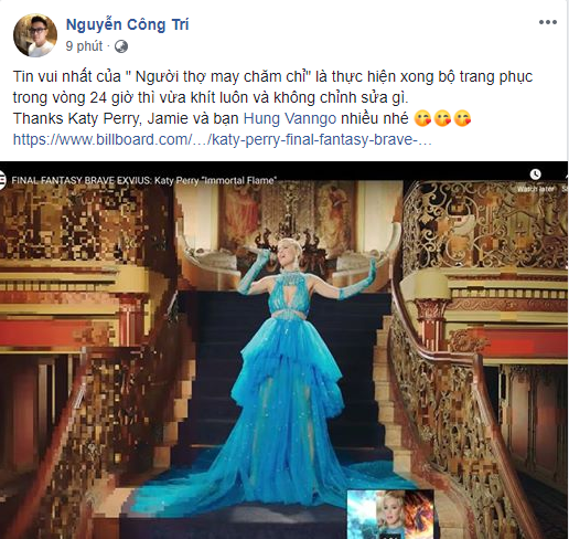 Katy Perry tiếp tục chọn thiết kế của Công Trí trong MV mới