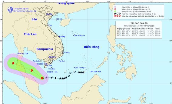 Cảnh báo lốc xoáy ở Nam Bộ do ảnh hưởng bão số 1