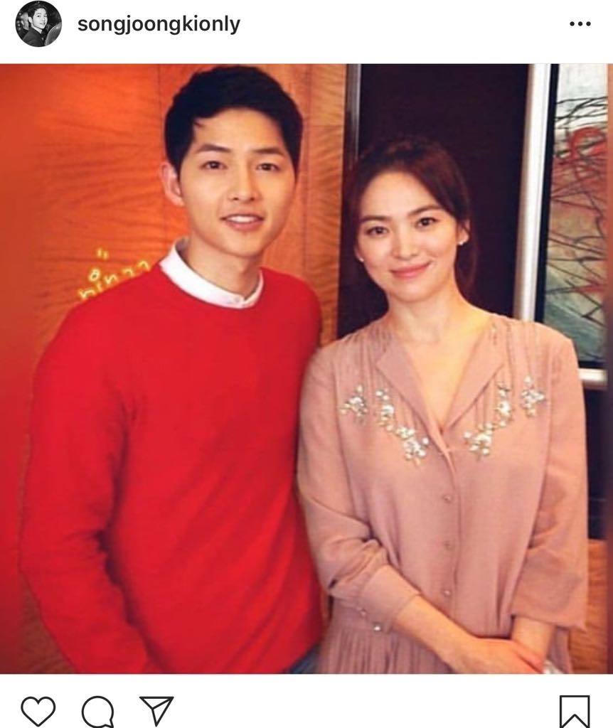 Song Joong Ki bất ngờ đăng ảnh tình tứ cùng Song Hye Kyo