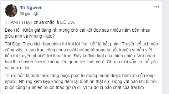 Johnny Trí Nguyễn giải thích vì sao yêu Nhung Kate 7 năm nhưng vẫn chưa cưới