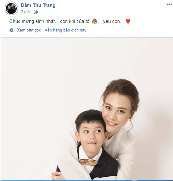 Đàm Thu Trang thay Hà Hồ chúc mừng sinh nhật con trai Subeo