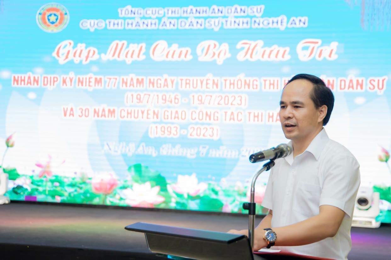 Cục Thi hành án dân sự Nghệ An tri ân, gặp mặt cán bộ hưu trí 