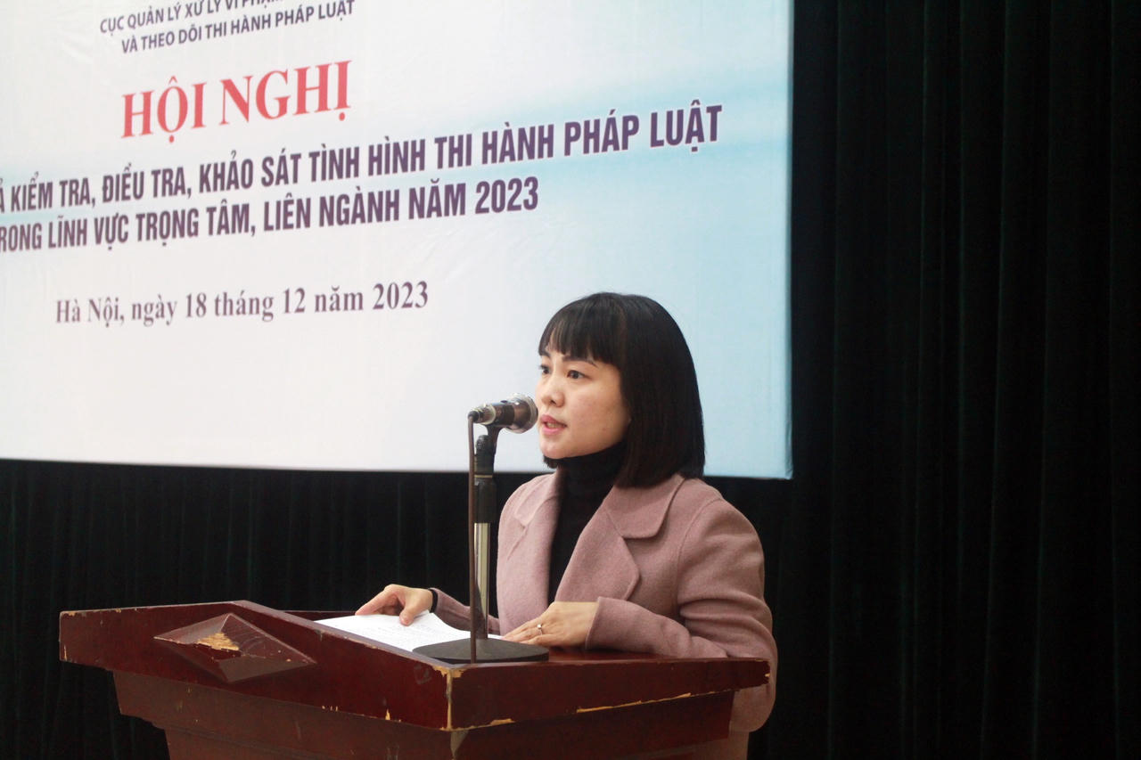 Đảm bảo các điều kiện cho công tác theo dõi thi hành pháp luật lĩnh vực trọng tâm, liên ngành