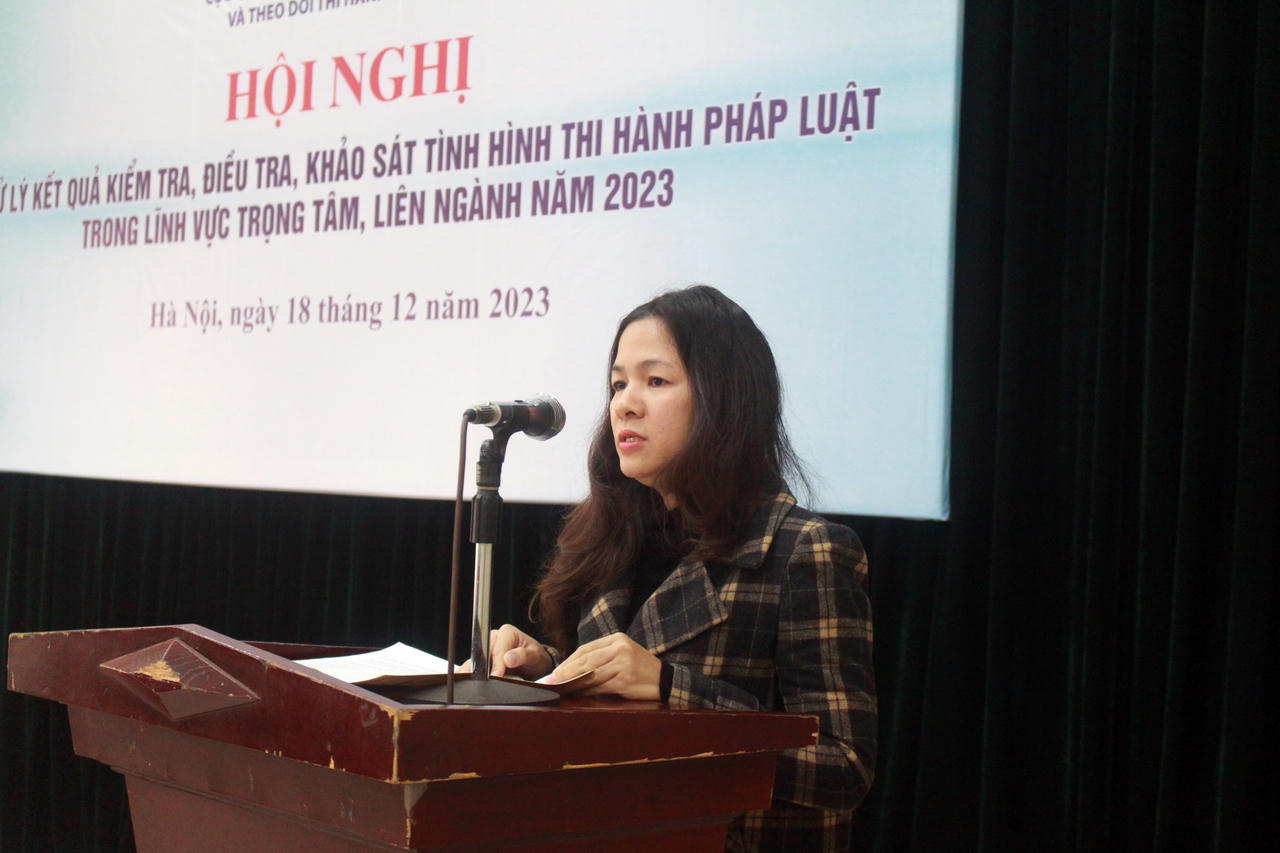 Đảm bảo các điều kiện cho công tác theo dõi thi hành pháp luật lĩnh vực trọng tâm, liên ngành