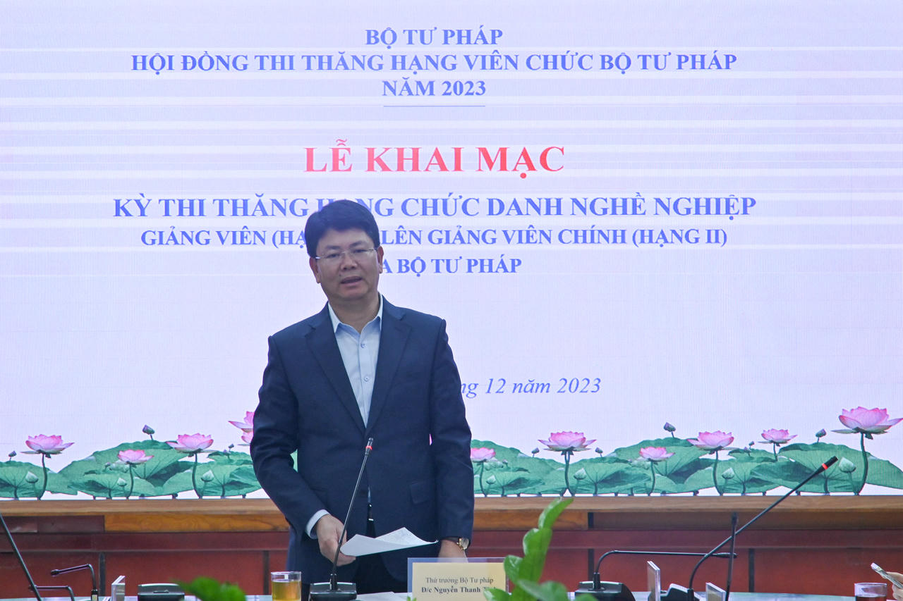 Bộ Tư pháp: Khai mạc Kỳ thi thăng hạng chức danh nghề nghiệp giảng viên