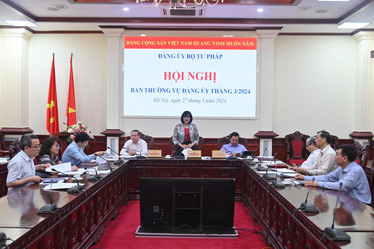 Hội nghị Ban Chấp hành Đảng bộ Bộ Tư pháp lần thứ 16 khóa XI 