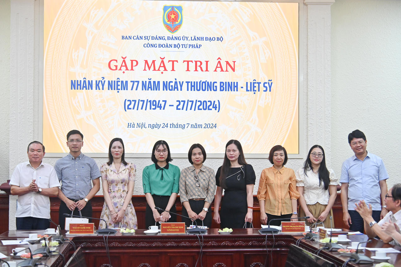 Bộ Tư pháp gặp mặt tri ân nhân kỷ niệm 77 năm Ngày Thương binh – Liệt sỹ