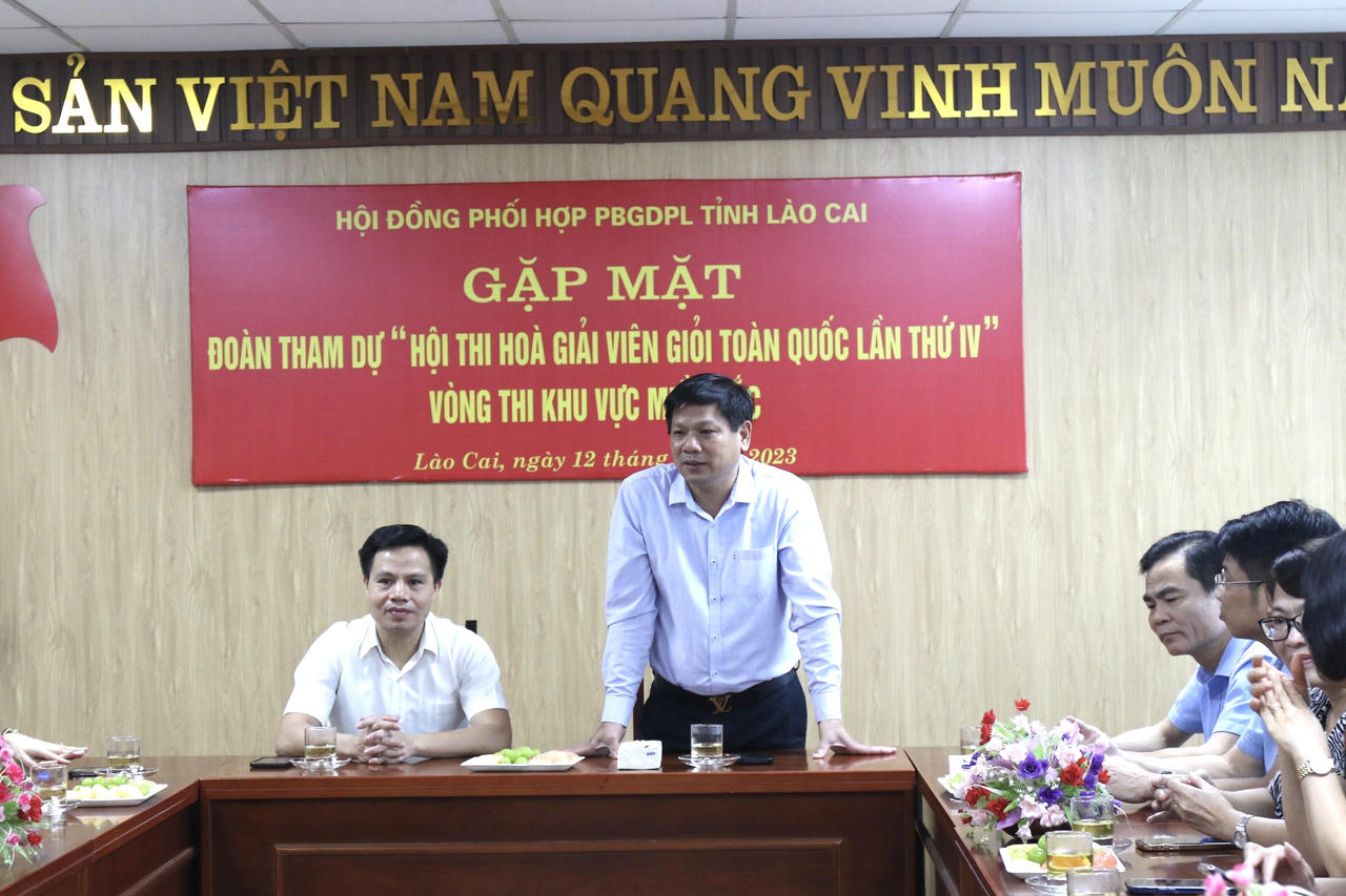 Đoàn Lào Cai lên đường tham dự Hội thi hòa giải viên giỏi toàn quốc 