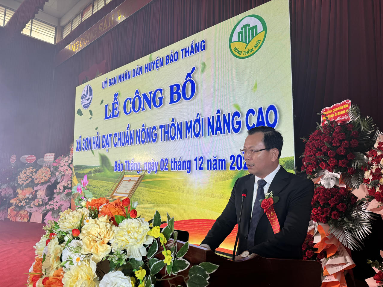 Xã Sơn Hải (huyện Bảo Thắng) đón nhận danh hiệu Xã đạt chuẩn Nông thôn mới nâng cao