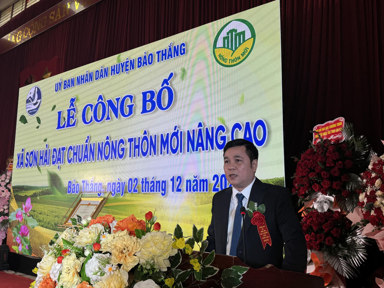 Xã Sơn Hải (huyện Bảo Thắng) đón nhận danh hiệu Xã đạt chuẩn Nông thôn mới nâng cao