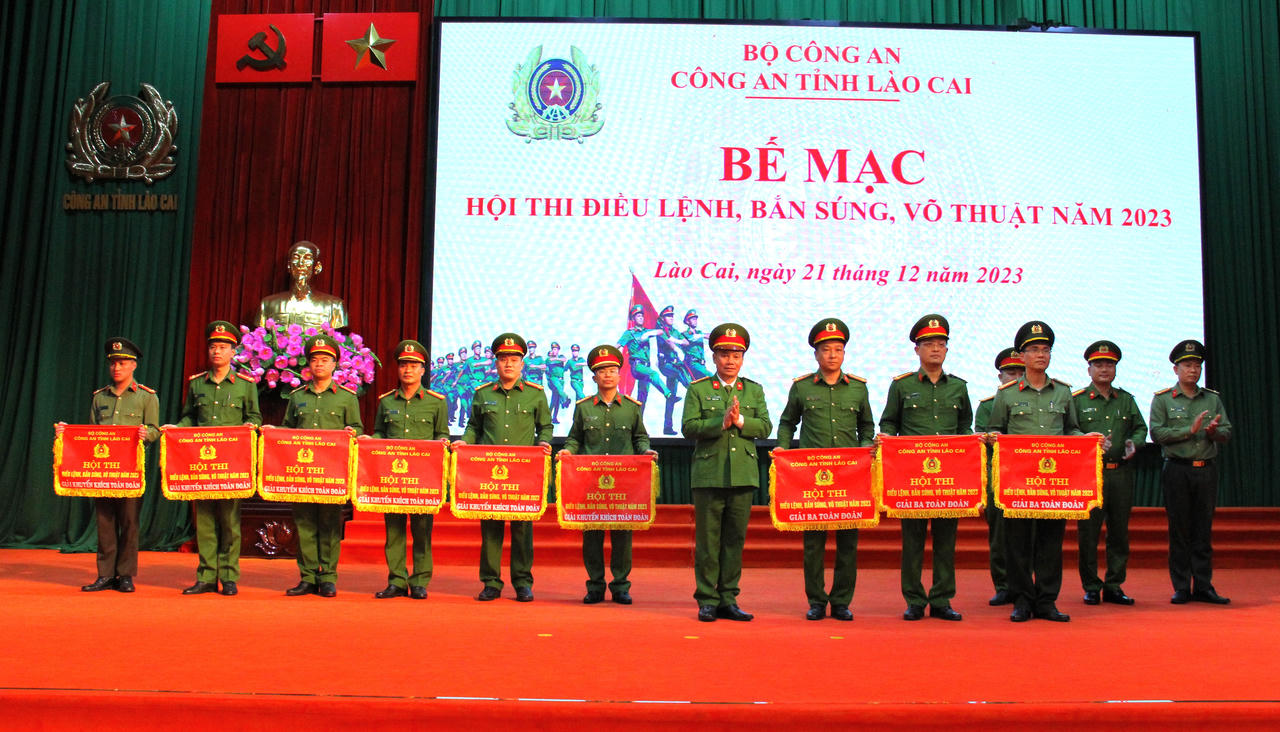 Bế mạc Hội thi điều lệnh, bắn súng, võ thuật toàn lực lượng Công an tỉnh Lào Cai