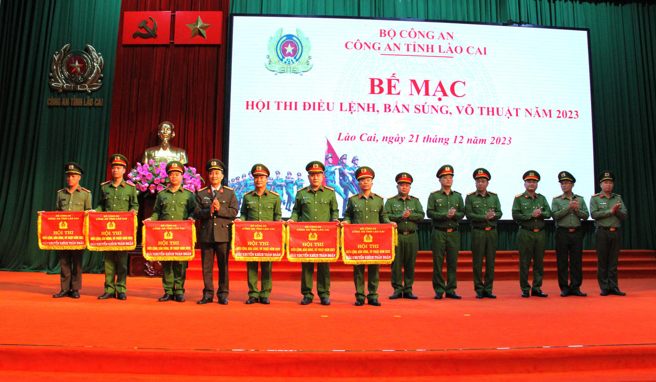 Bế mạc Hội thi điều lệnh, bắn súng, võ thuật toàn lực lượng Công an tỉnh Lào Cai