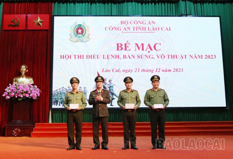 Bế mạc Hội thi điều lệnh, bắn súng, võ thuật toàn lực lượng Công an tỉnh Lào Cai