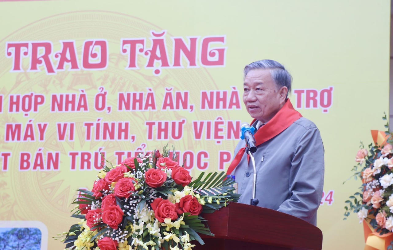 Bộ Công an trao tặng Công trình liên hợp cho Trường PTDT bán trú Tiểu học Pa Tần, Sìn Hồ, Lai Châu