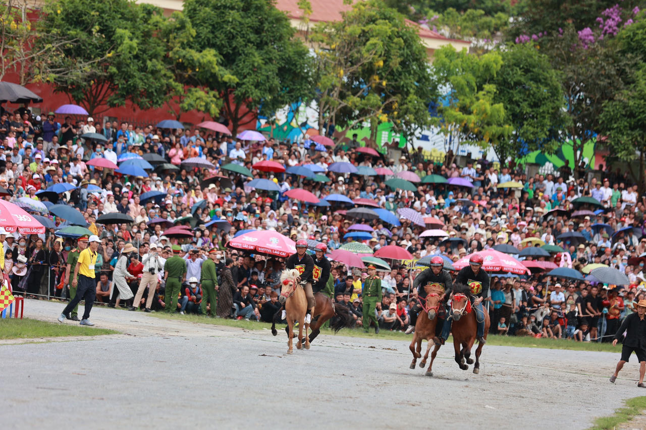 Nài ngựa huyện Bát Xát giành ngôi cao nhất tại Giải đua ngựa truyền thống Bắc Hà 2024