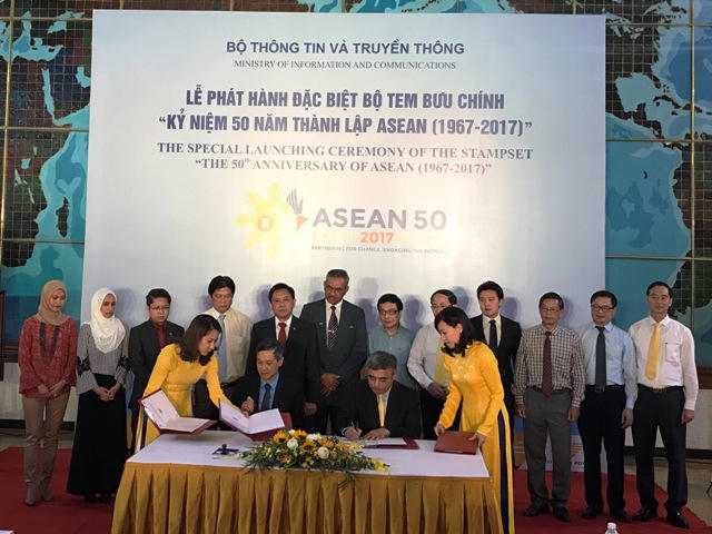 Phát hành đặc biệt bộ tem kỷ niệm 50 năm thành lập ASEAN