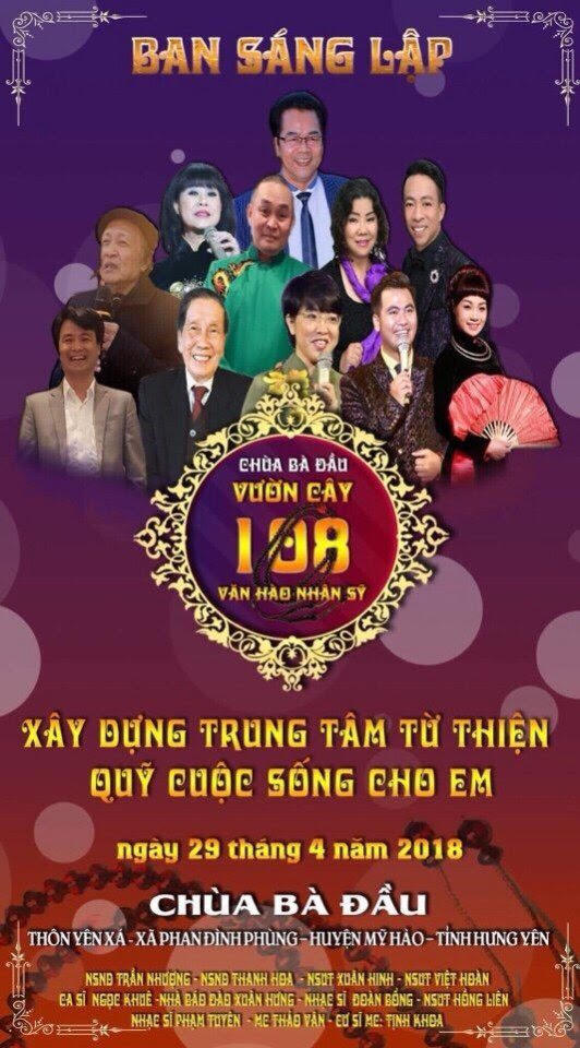 Nghệ sĩ Trần Nhượng, Thanh Hoa, Xuân Hinh góp sức xây dựng Trung tâm từ thiện