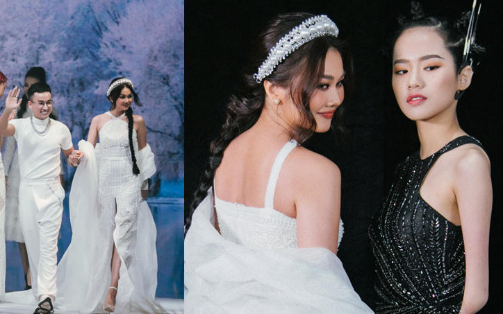 Người mẫu khuyết tay Hà Phương hạnh phúc khi diễn cùng đàn chị Thanh Hằng