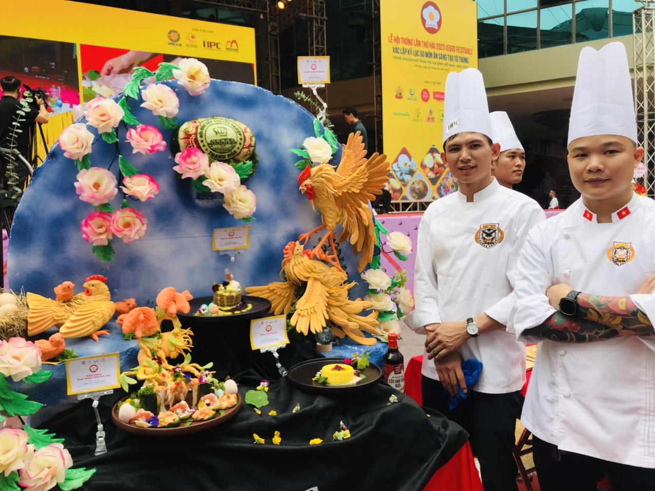 Xác lập kỷ lục 50 món ăn sáng tạo từ trứng tại Lễ hội trứng