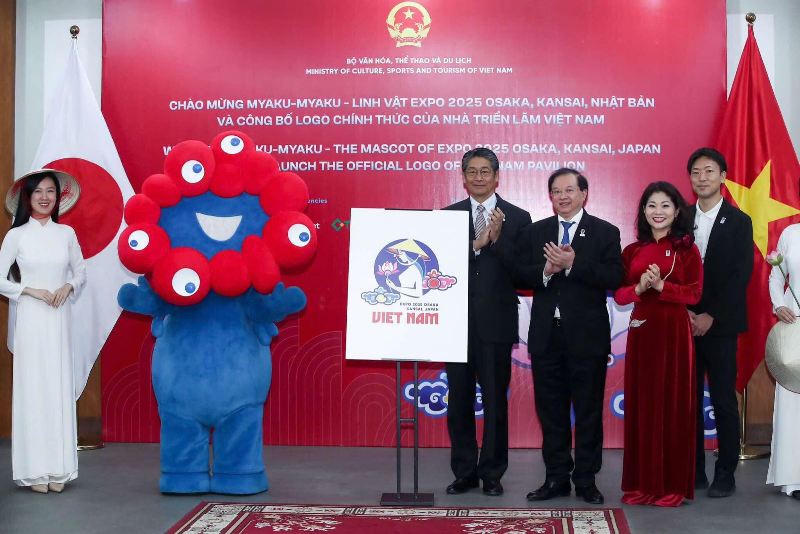 Logo của Nhà Triển lãm Việt Nam tại EXPO 2025 gây ấn tượng