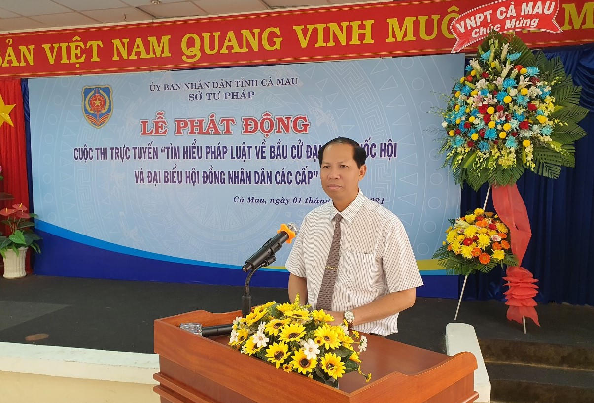 Sở Tư pháp Cà Mau phát động cuộc thi trực tuyến tìm hiểu pháp luật về bầu cử