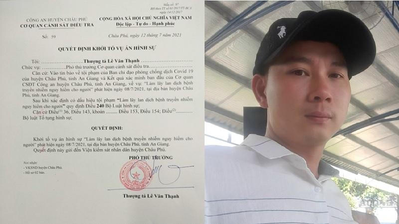 An Giang tiếp tục khởi tố thêm một vụ án “Làm lây lan dịch bệnh truyền nhiễm nguy hiểm cho người”