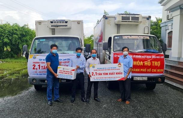 Bạc Liêu ủng hộ 2,1 tấn tôm cho các khu cách ly TP HCM