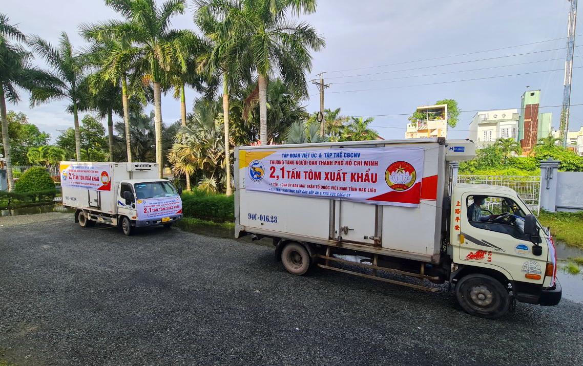 Bạc Liêu ủng hộ 2,1 tấn tôm cho các khu cách ly TP HCM