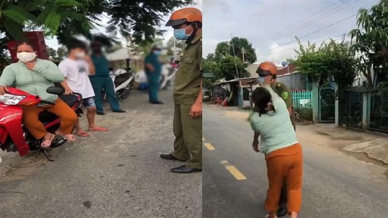Chồng bị lập biên bản vì ra đường 'giải buồn', vợ chửi bới rồi đánh công an