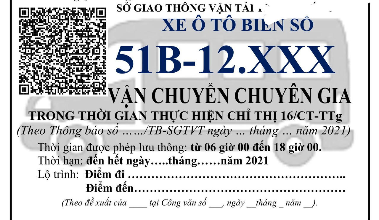 Cấp Giấy đi đường nhận diện bằng mã QR-Code trong thời gian giãn cách xã hội