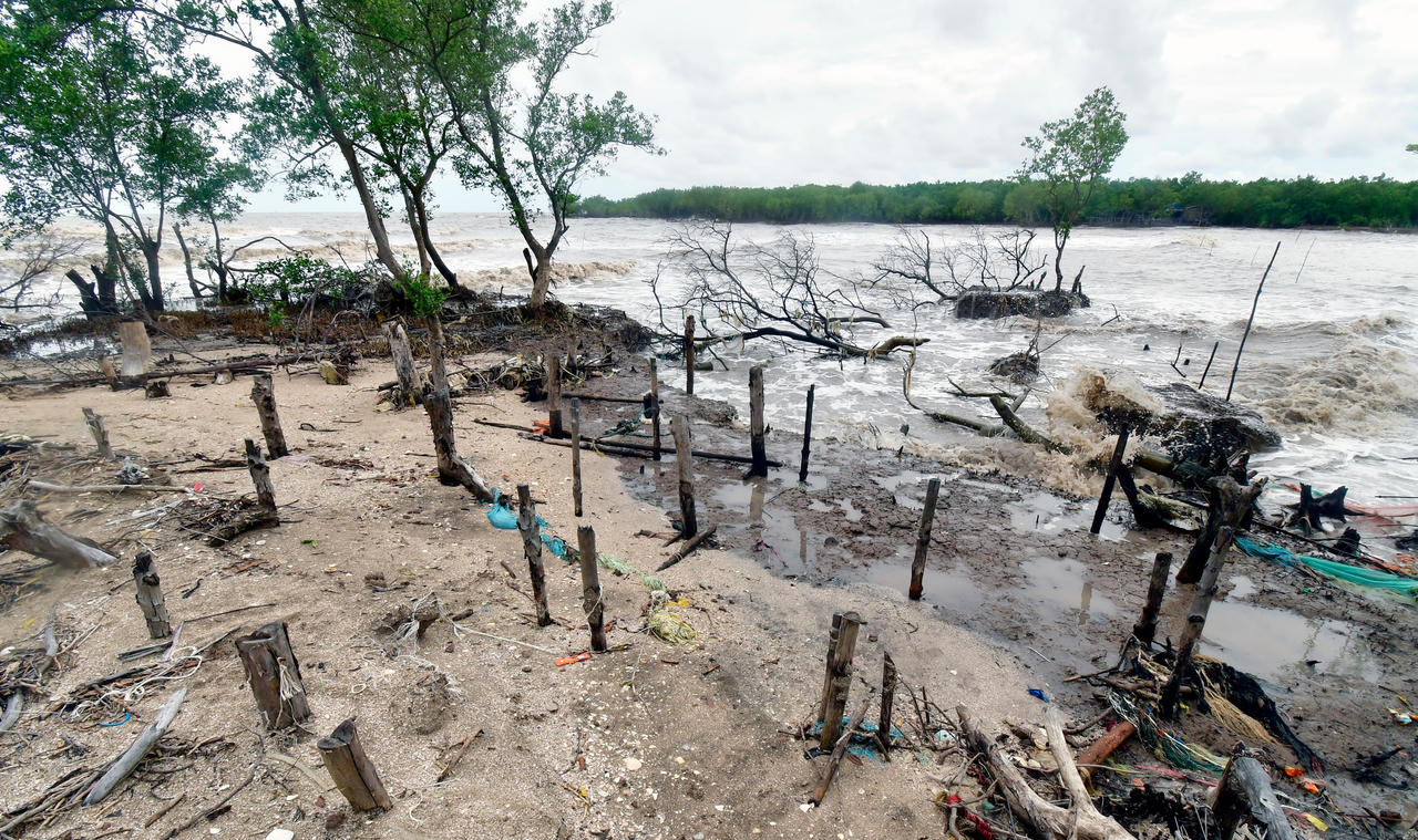Bờ biển Đông Cà Mau sạt lở nghiêm trọng