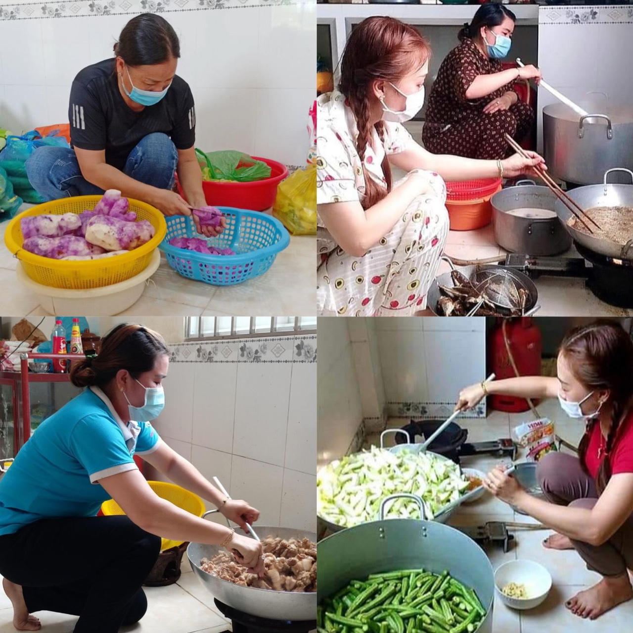 Bếp ăn 0 đồng rực lửa phục vụ người dân hồi hương trong khu cách ly ở Cà Mau