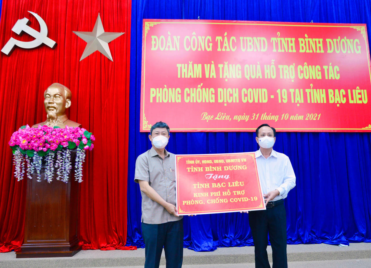 Bình Dương chia sẻ kinh nghiệm và hỗ trợ Bạc Liêu phòng, chống dịch COVID-19