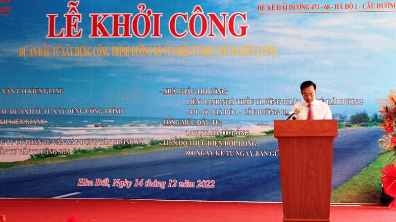 Kiên Giang khởi công xây dựng đường bộ ven biển Hòn Đất - Kiên Lương