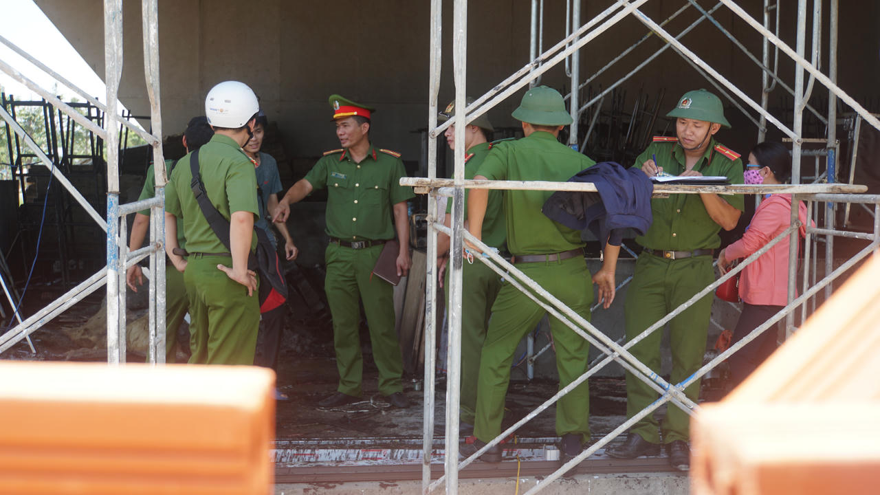 Cháy Berr club Phương Đông khi đang thi công tại Quảng Ngãi