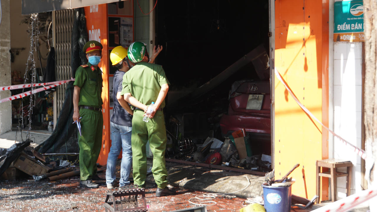 Hiện trường vụ cháy ở Quảng Ngãi khiến 4 người tử vong