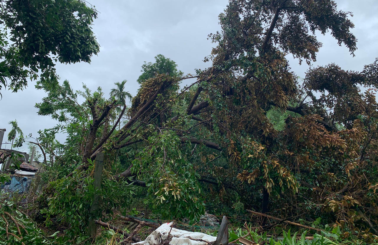 Quảng Ngãi: Mưa lớn kèm lốc xoáy làm hư hại hàng chục nhà dân 