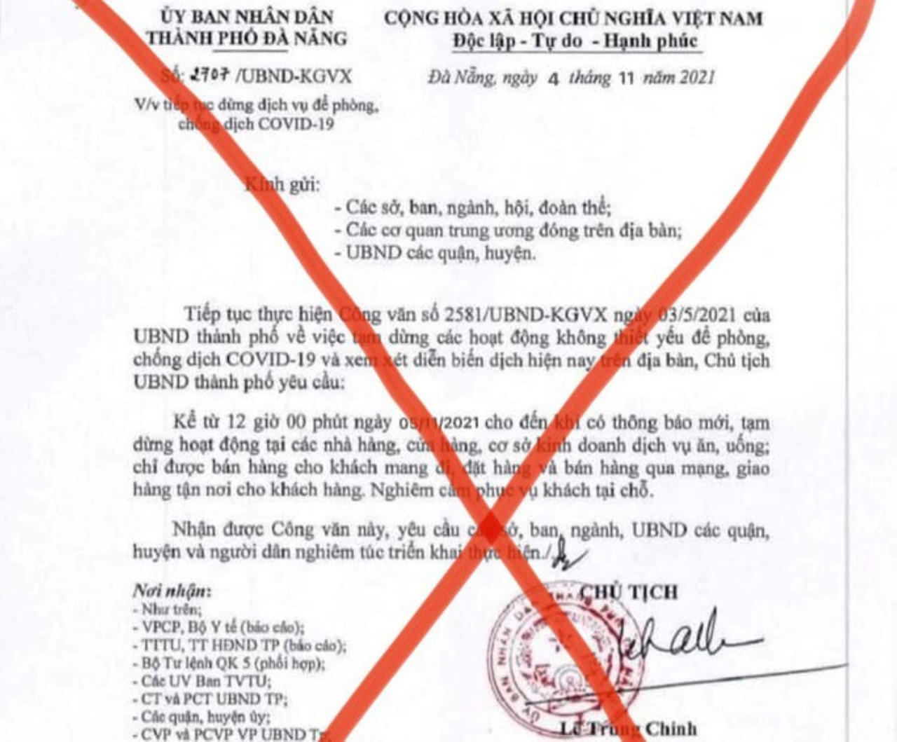 Đà Nẵng xác định thông tin lan truyền trên mạng xã hội về dừng hoạt động nhà hàng, quán ăn là giả mạo