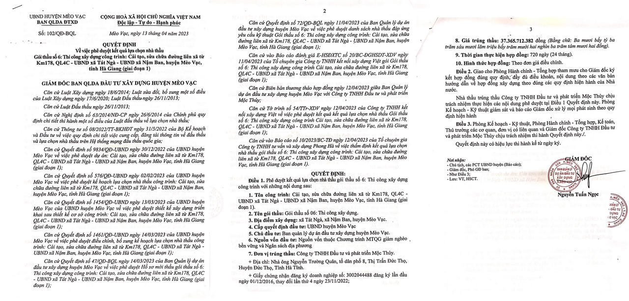 Hà Giang: Một nhà thầu liên tiếp trúng các gói thầu lớn sát giá