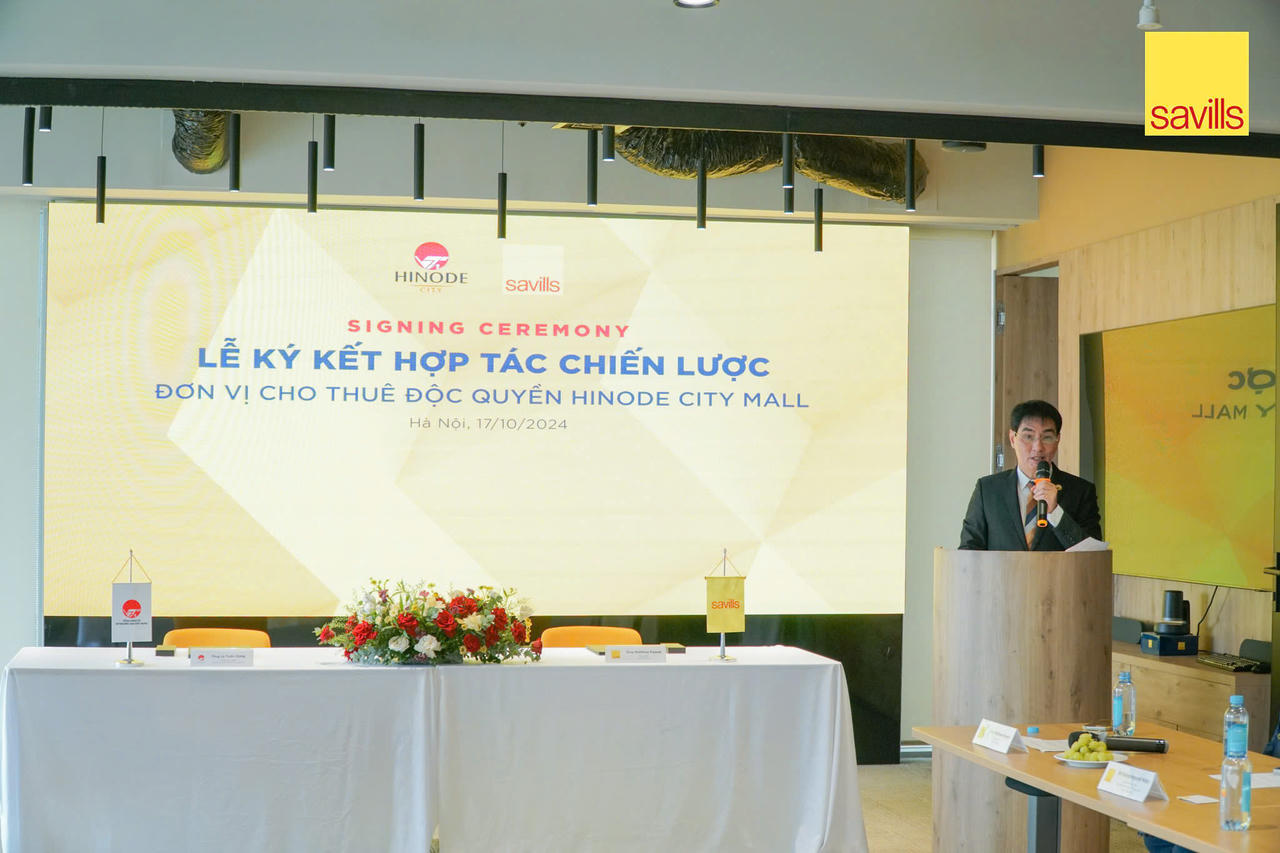 Savills chính thức trở thành đơn vị cho thuê độc quyền trung tâm thương mại dự án Hinode City