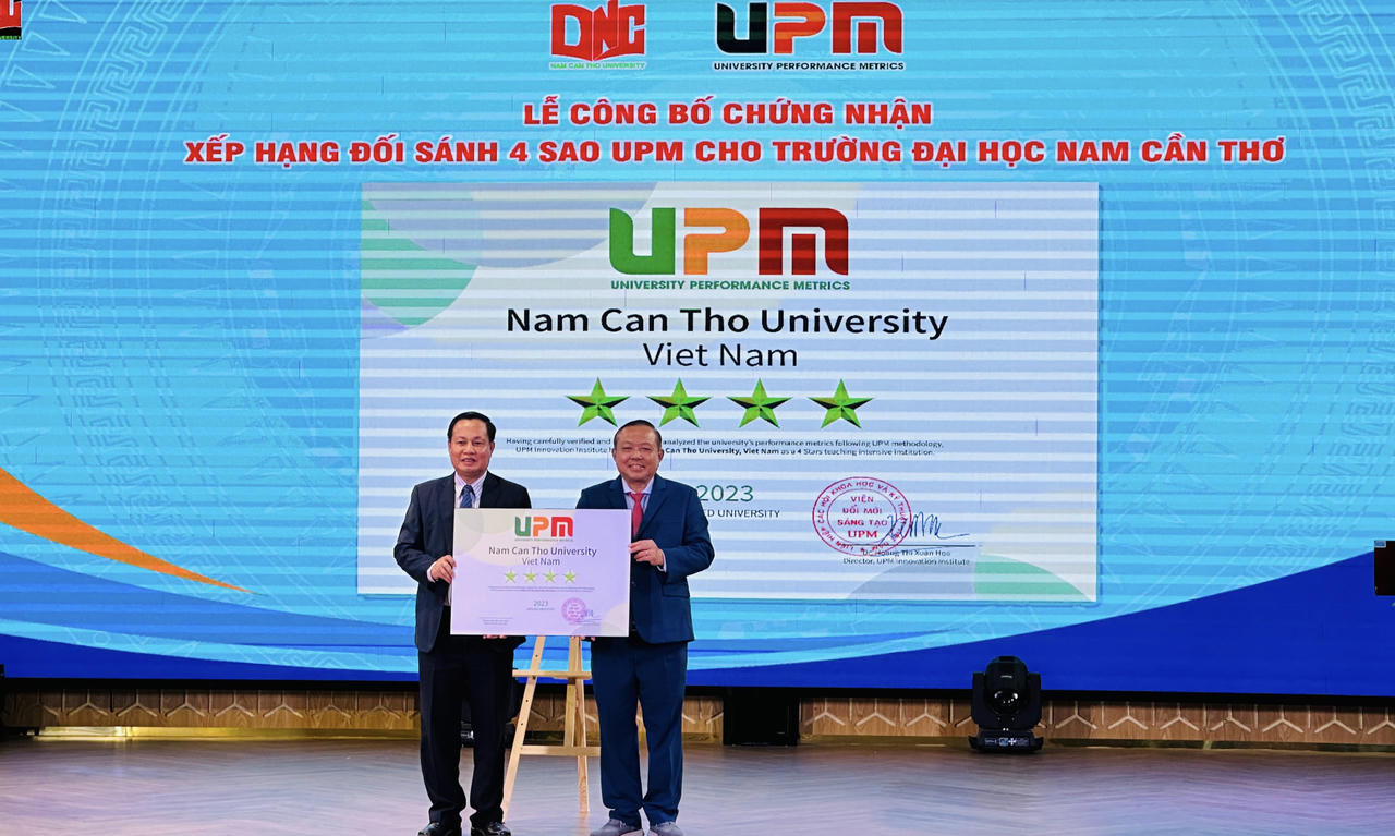 Đại học Nam Cần Thơ đạt chuẩn 4 sao trong hệ thống xếp hạng UPM