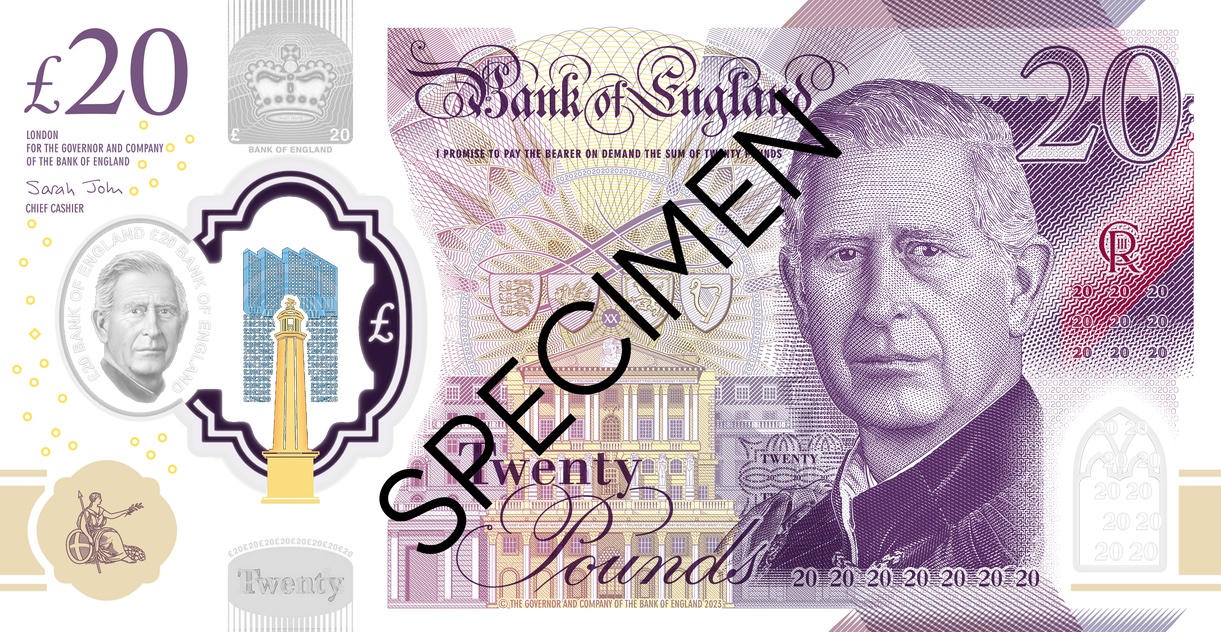 Anh công bố mẫu tiền mới