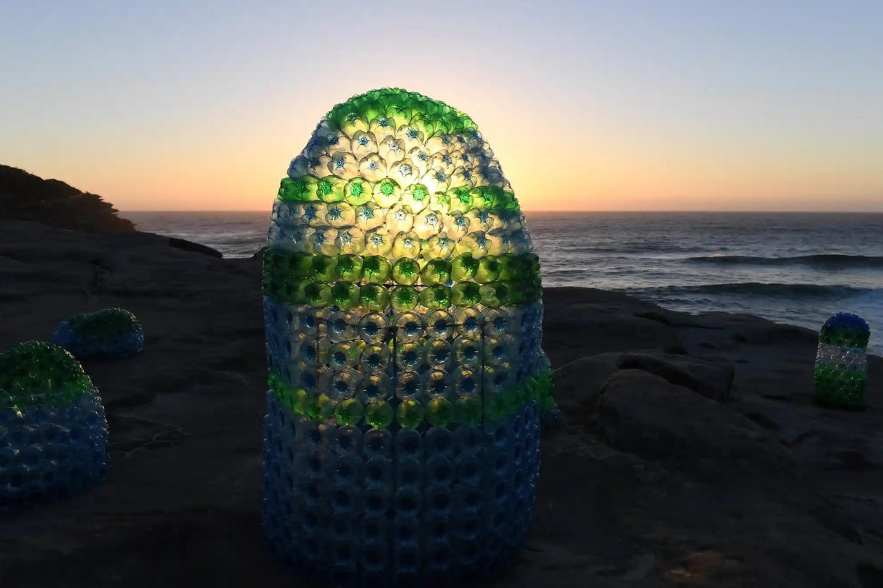 Ấn tượng loạt tác phẩm nghệ thuật từ rác thải nhựa