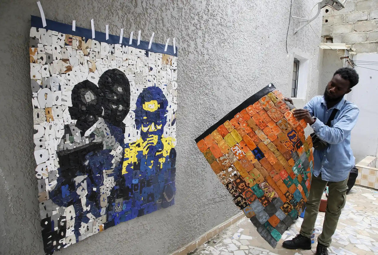 Ấn tượng loạt tác phẩm nghệ thuật từ rác thải nhựa