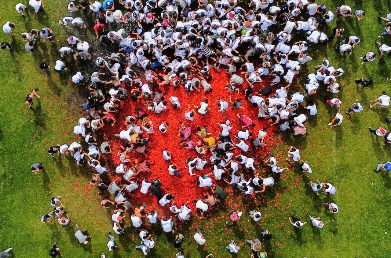 Hình ảnh Lễ hội Cà chua nổi tiếng nhất thế giới tại Columbia