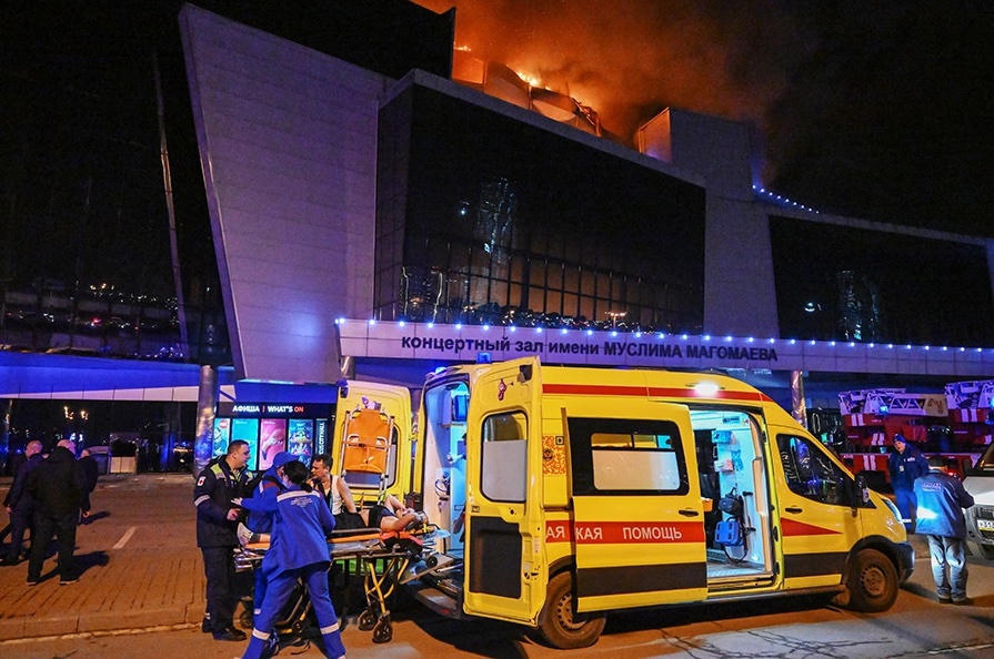 Hiện trường vụ tấn công khủng bố ở Nga