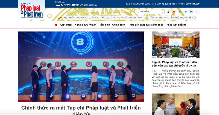 Ra mắt Tạp chí Pháp luật và Phát triển điện tử