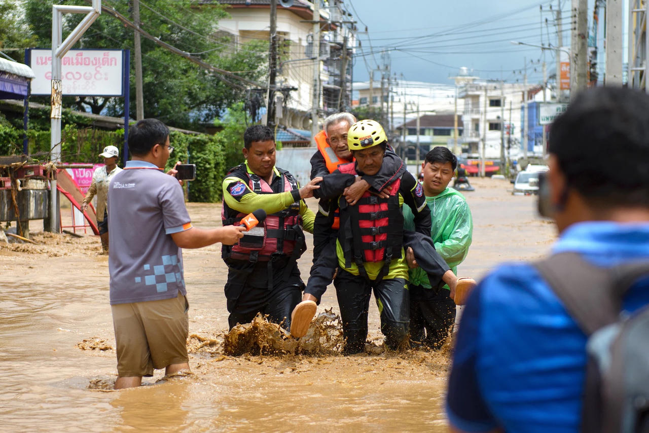 Mưa sau bão Yagi gây ngập lụt tại Thái Lan